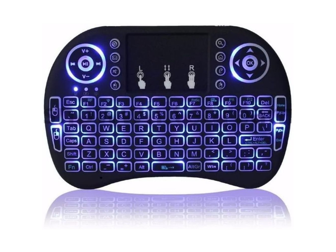 Teclado Mini Sem Fios Retroiluminado, Combo De Mouse Aéreo Portátil Com Touchpad