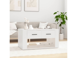 Vidaxl Mesa De Centro 80x50x40 Cm Derivados De Madeira Branco