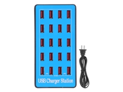 Estación De Carga Usb Rápida 20 Puertos De Alta Potencia Para Dispositivos Con Pantalla Led