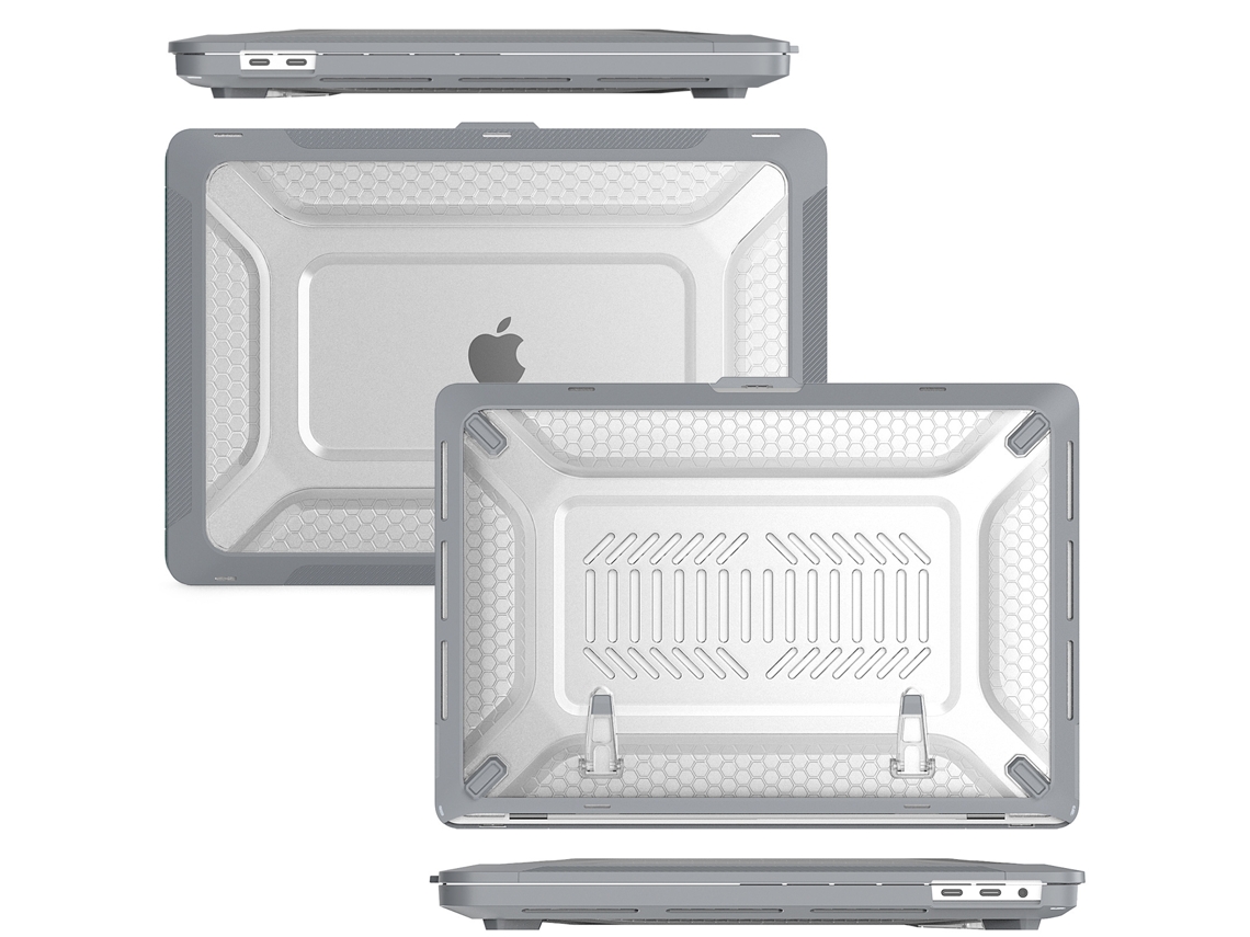 Capa para Macbook Air13 2018/2020 Concha de Suporte Cinza XIAOMOYU