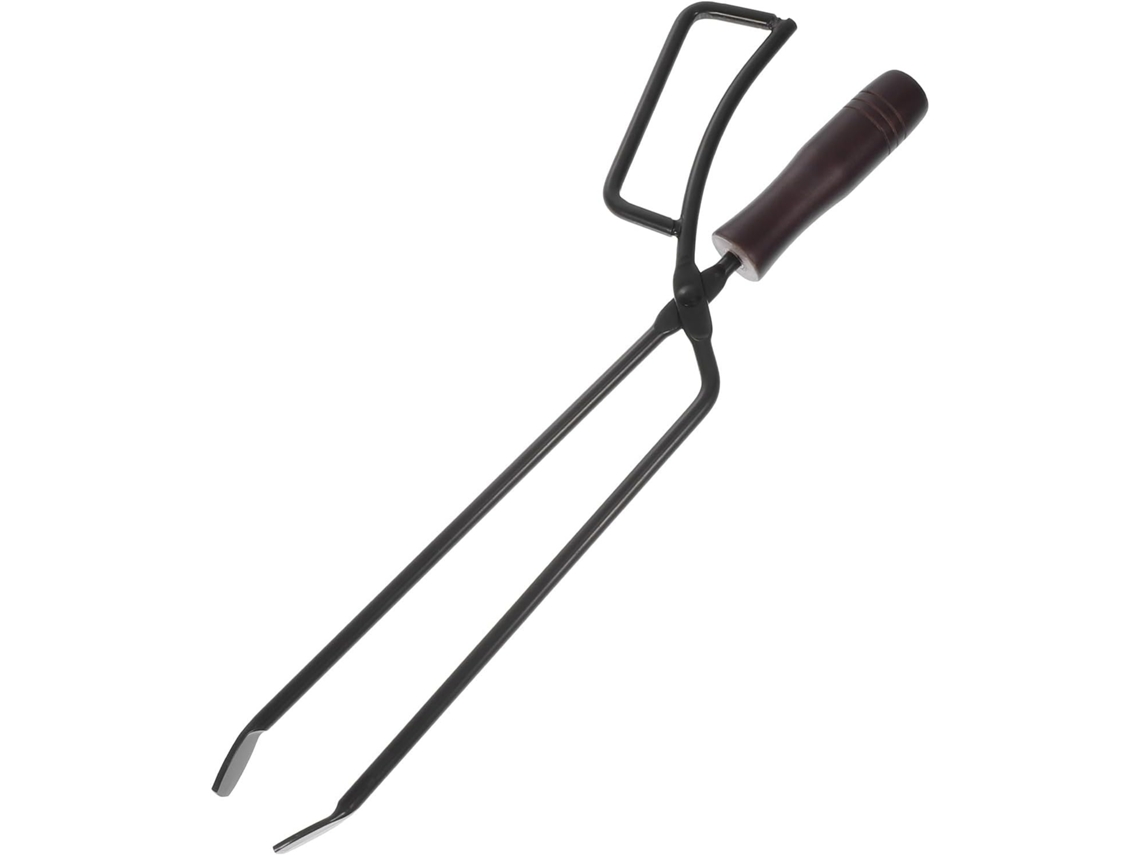 Pinça Para Grelhar Com Cabo Longo De Madeira E Design Ergonômico.