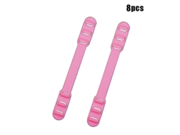 8 Peças Extensor De Máscara Ajustável Reutilizável Regulador De Cinta Suave Anti-deslizante Color Mixto