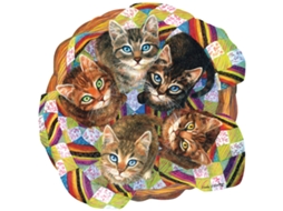 Quebra Cabeça Sunsout Com Cesta De Gato, Linda Elliot, 750 Peças, Papelão.