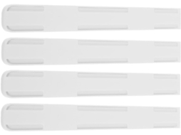 Doitool Conjunto De 4 Trilhos Deslizantes Plástico Branco Para Gavetas, Com Ajuste Regulável E Solução De Armazenamento
