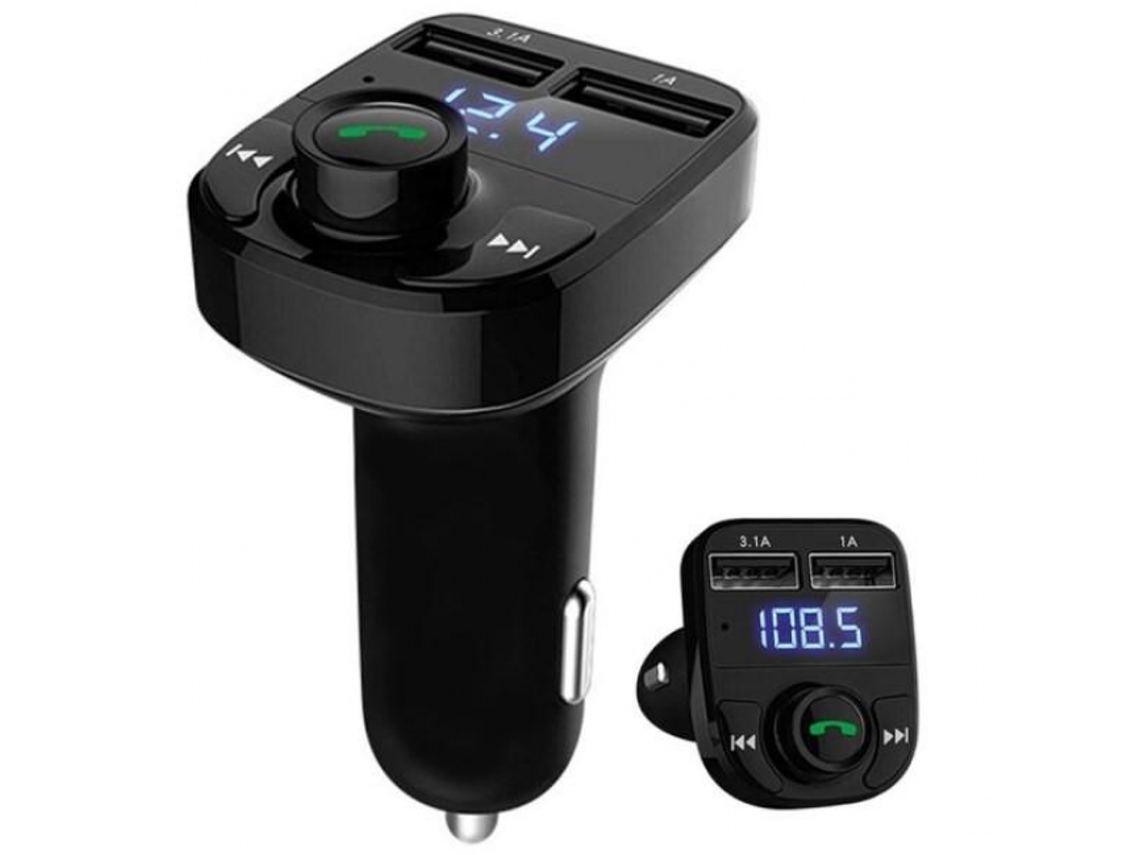Transmissor Fm Bluetooth Veicular, Mãos-livres, Preto