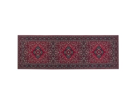 Tapete BELIANI Vadkadam (Poliéster - Vermelho - 80 x 240)