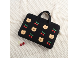 Bolsa Para Laptop, Bolsa Fofa Para Laptop, Urso Cereja Bolsa 13,3 13,6 Polegadas Yunzii