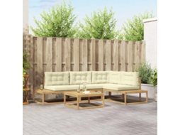 Vidaxl Conjunto De Sofás Para Exterior 5 Unid. Branco Poliéster