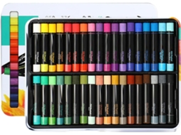 Pastéis A Óleo Macios Para Artistas - 12/24/36/48 - Materiais De Arte Iniciantes, Estudantes, Crianças