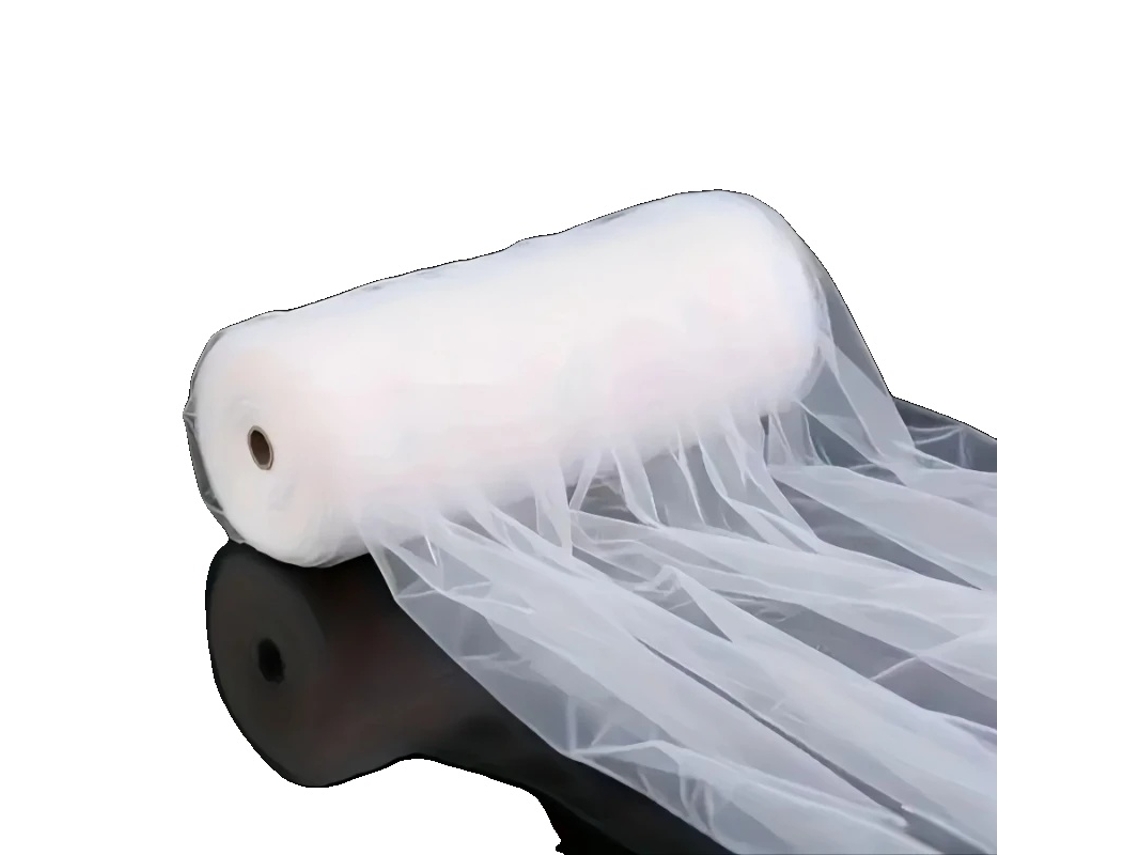 Tecido De Tule, 50m De Comprimento, Cor Sólida, Branco, 30cmx5000cm