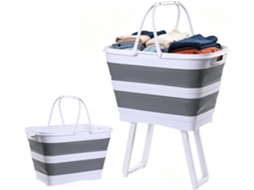 Cesto de Roupa Suja 26 Litros com Alças e Organizador Elevado Para, Casa Banho, Sala CHABERLU
