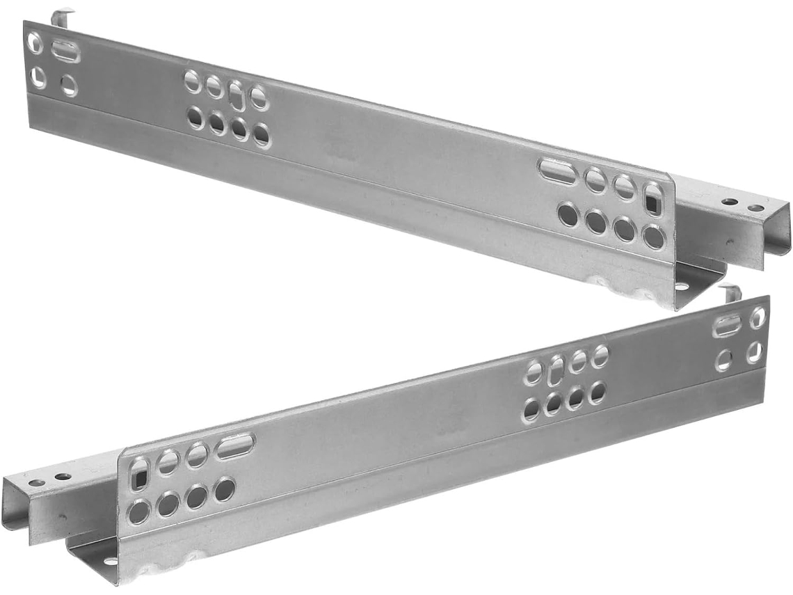 2 Peças De Corrediças Ocultas Para Gavetas, Trilhos Inferiores, Guias Deslizantes Para Armários, Em Aço Laminado A Frio