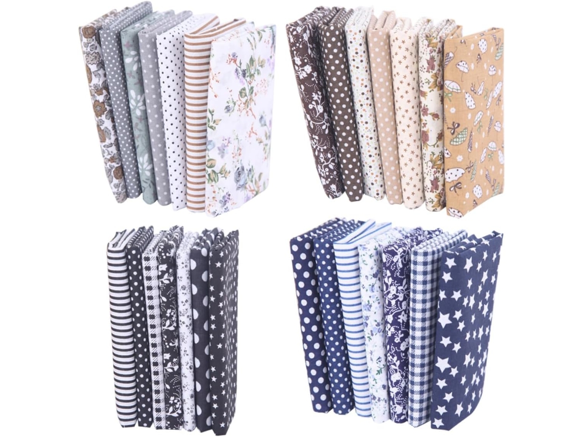 28 Peças Tecido Algodão Estampado P/ Patchwork. Slowmoose