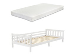 Estrutura de Cama Infantil [EN.CASA] Colchão Pinho (Branco - Madeira - 90x200 cm)