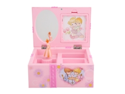 Caixa de joias musical rosa de plástico com princesa dançante AQUAFORGE