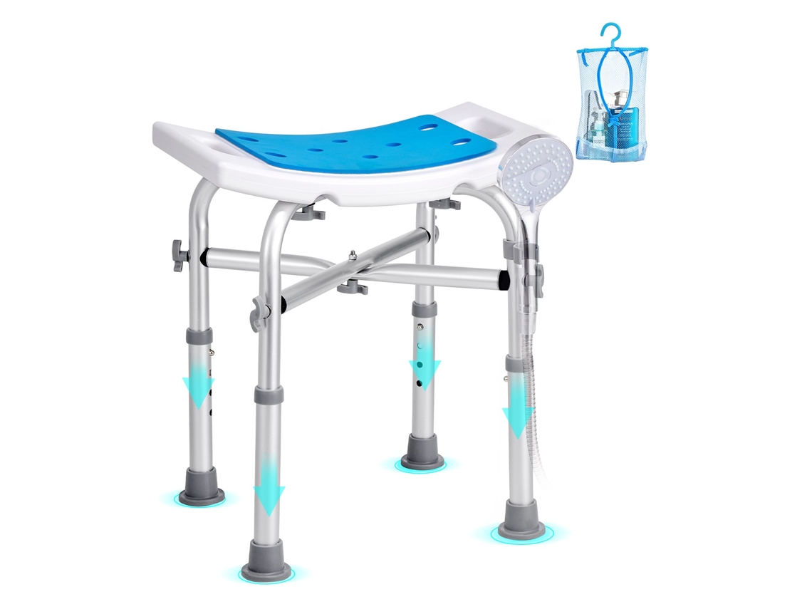 Banco de Chuveiro VEVOR Altura Ajustável 405-480 Mm Carga 226 8 kg