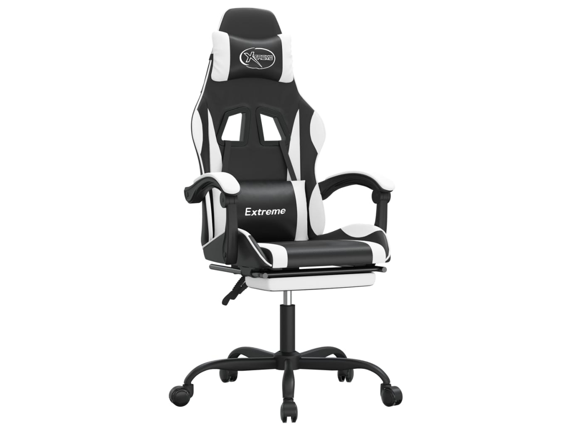 Cadeira de gaming VIDAXL Branco Couro Artificial