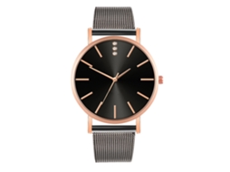Reloj De Moda Para Parejas Con Correa De Malla Dial Redondo Cuarzo Unisex