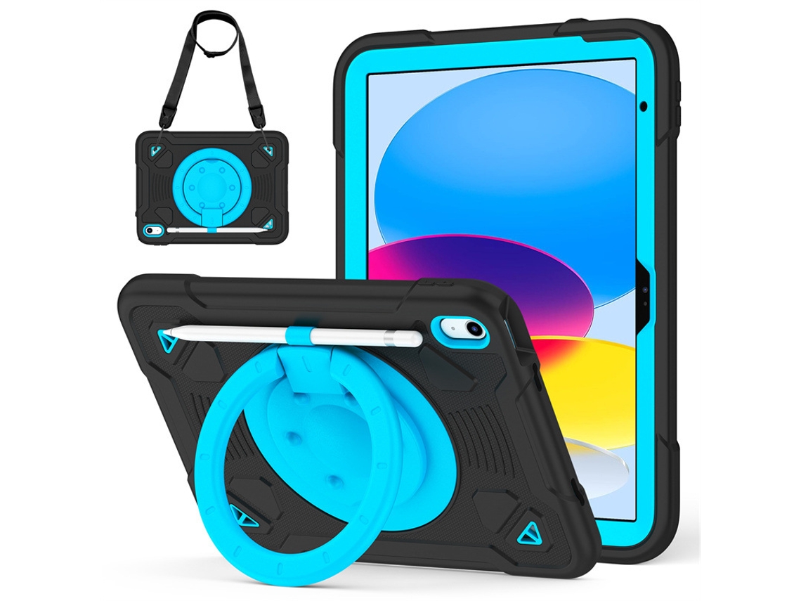 Lurelia Capa Para Ipad 10.2 2019 E 2020 E 2021, Silicone, Preto, Proteção Contra Quedas, Uso Diário