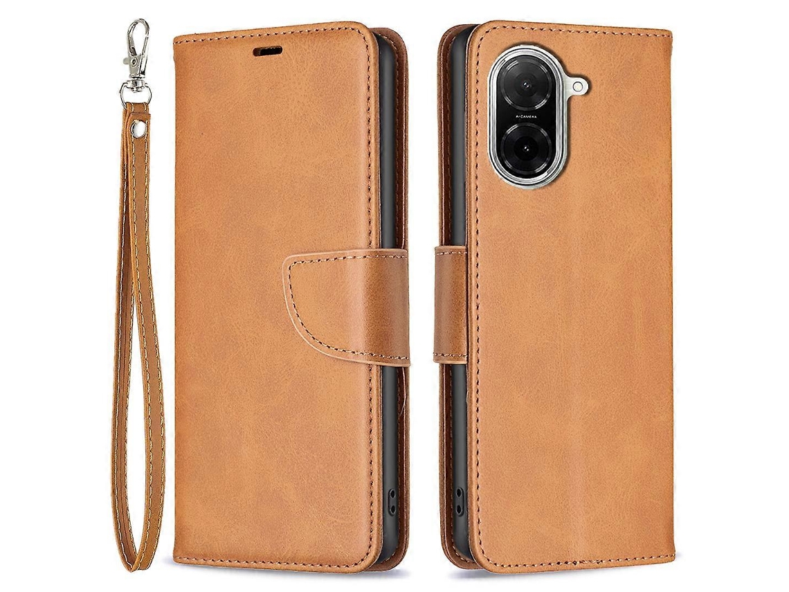 Capa De Couro Pu À Prova De Choque Com Compartimentos Para Cartão E Carteira Para Xiaomi Redmi A5 4g (171,7 Mm) Amarelo