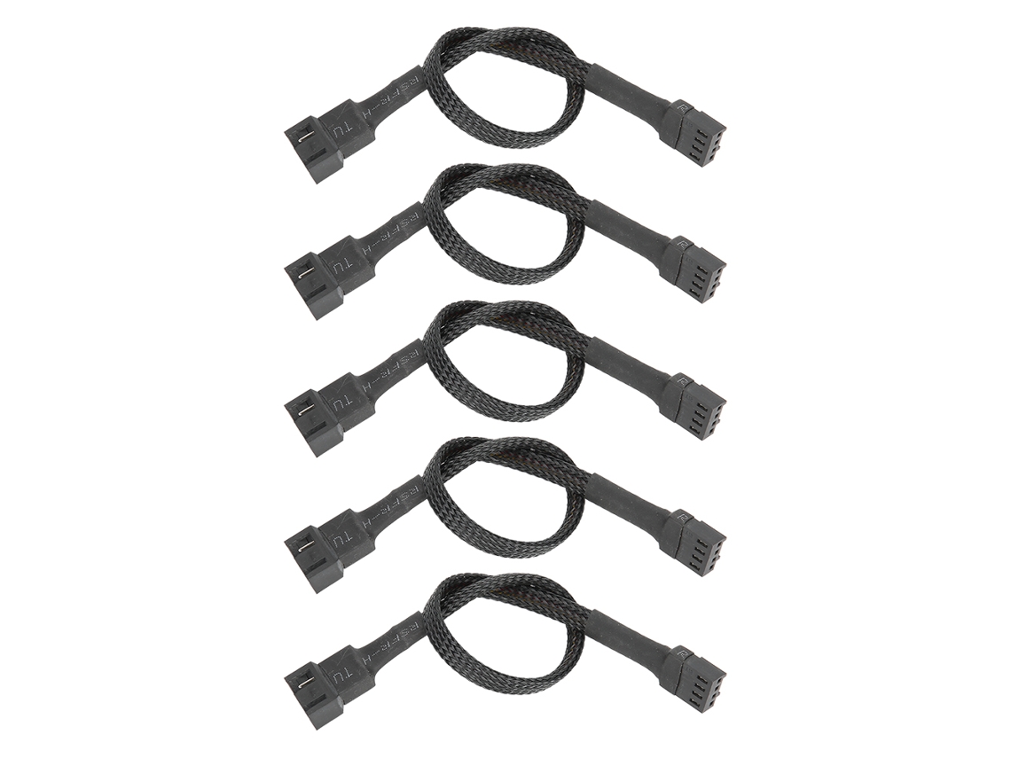 Aetheria 5pcs Cabo de Extensão 4 pin para Cooler de Cpu Placa mãe Pc Trançado Adaptador