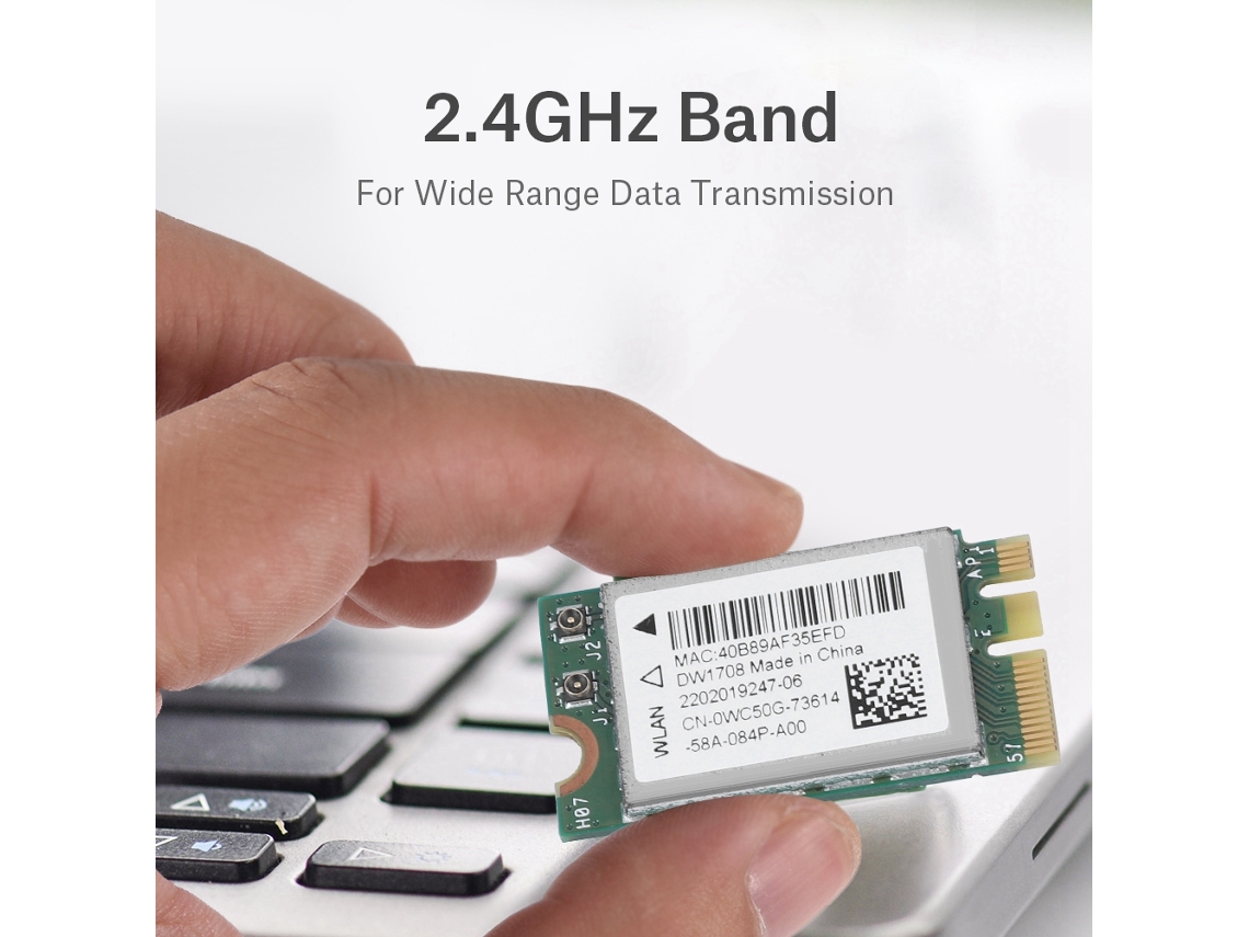 Cartão Wifi Ngff 2.4ghz 150mbps Com Bluetooth Para Dell, Rápido E Eficiente Luz Dourada