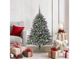 Vidaxl Árvore De Natal Artificial Verde 120 Cm Pvc, Plástico E Aço