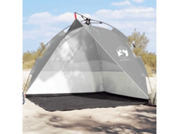 Vidaxl Tenda Praia Libertação Rápida Impermeável Cinzento