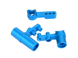 3pcs/set Salvador De Servo De Direção Em Alumínio Para Carro Modelo Rc Hsp 1:10 (azul)