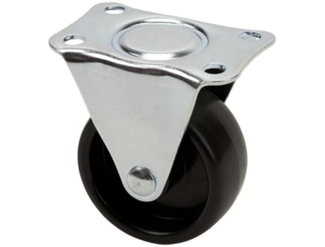 Roda Fixa 415-040-2 Poliamix Preto Eixo Liso ALEX