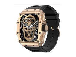 Smartwatch Bestvite com chamadas Bluetooth, tela AMOLED de 1,95 polegadas, monitor de frequência cardíaca e pressão arterial, preto