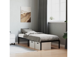Vidaxl Estrutura De Cama 80x200 Cm Metal Preto