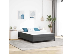 Vidaxl Colchão De Cama Com Colchão Cinzeto 140 X 200 Cm Tecido