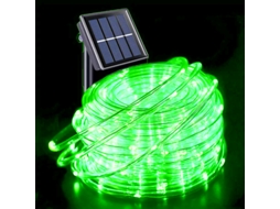 Cordão de Luzes Led Solares À Prova D'água para Uso Externo, 8 Modos. MDUG (verde, 12m, 100 Leds)