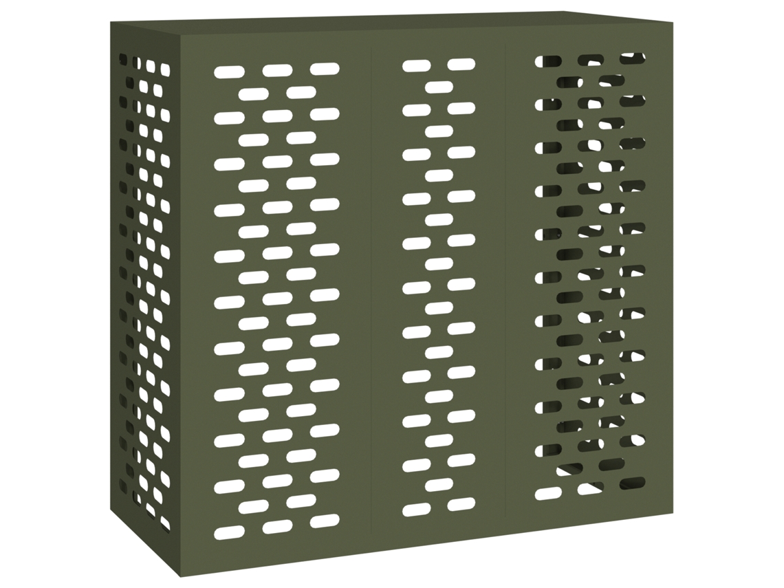 Capa Para Ar-condicionado - Verde-azeitona Vidaxl Verde-azeitona Aço (110x50x105cm)