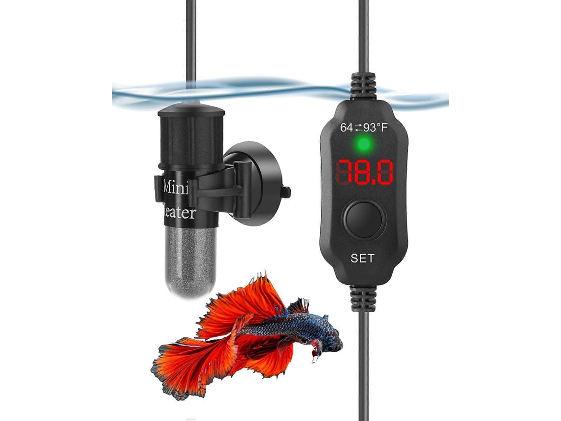 Aquecedor para Aquário com Haste de Aquecimento, Controlador Temperatura Led e Tartaru Gas. GOKOCO