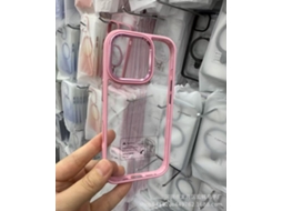 Capa Para Iphone 17 Pro Rose Gold Shield Magnética Transparente Resistente A Quedas