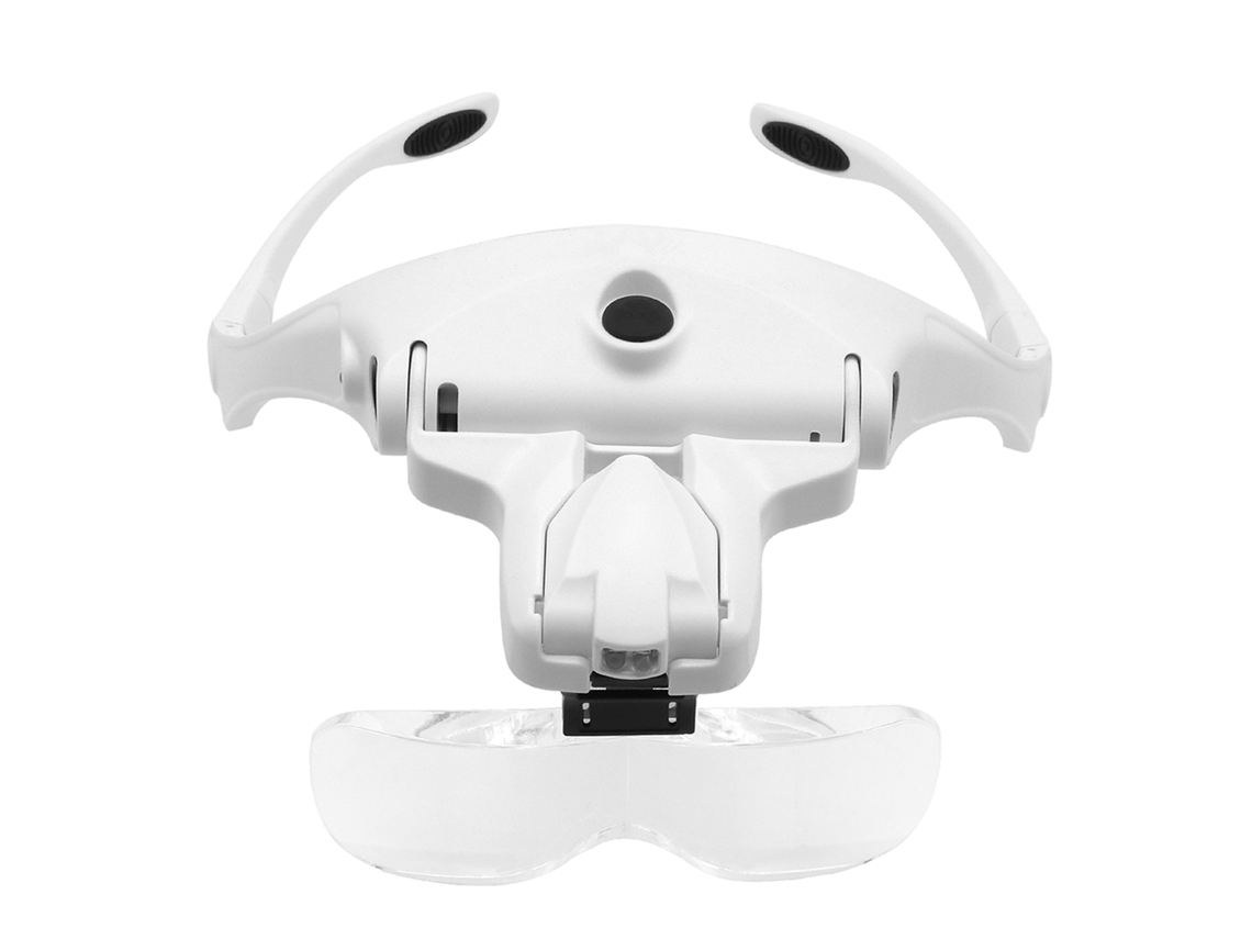 Lupa Com Óculos E Diadema Ajustável 1.0x-3.5x, 2 Luzes Led E Carregamento Usb, Ferramenta De Lupa Recarregável