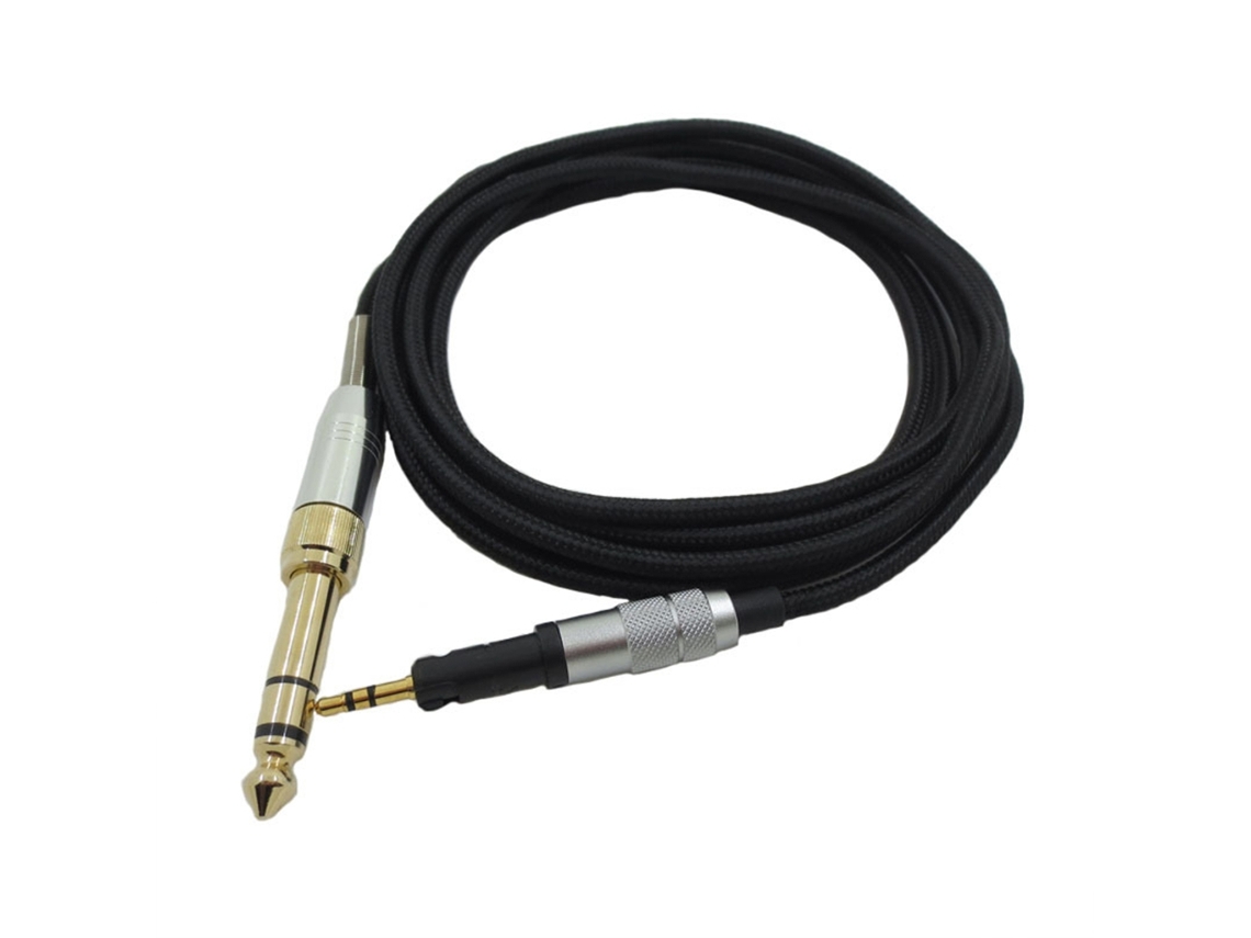 Cabo Aux Ath M50x Com Adaptadores De 6, 35 Mm Para Fones De Ouvido M50x, M40x E M70x