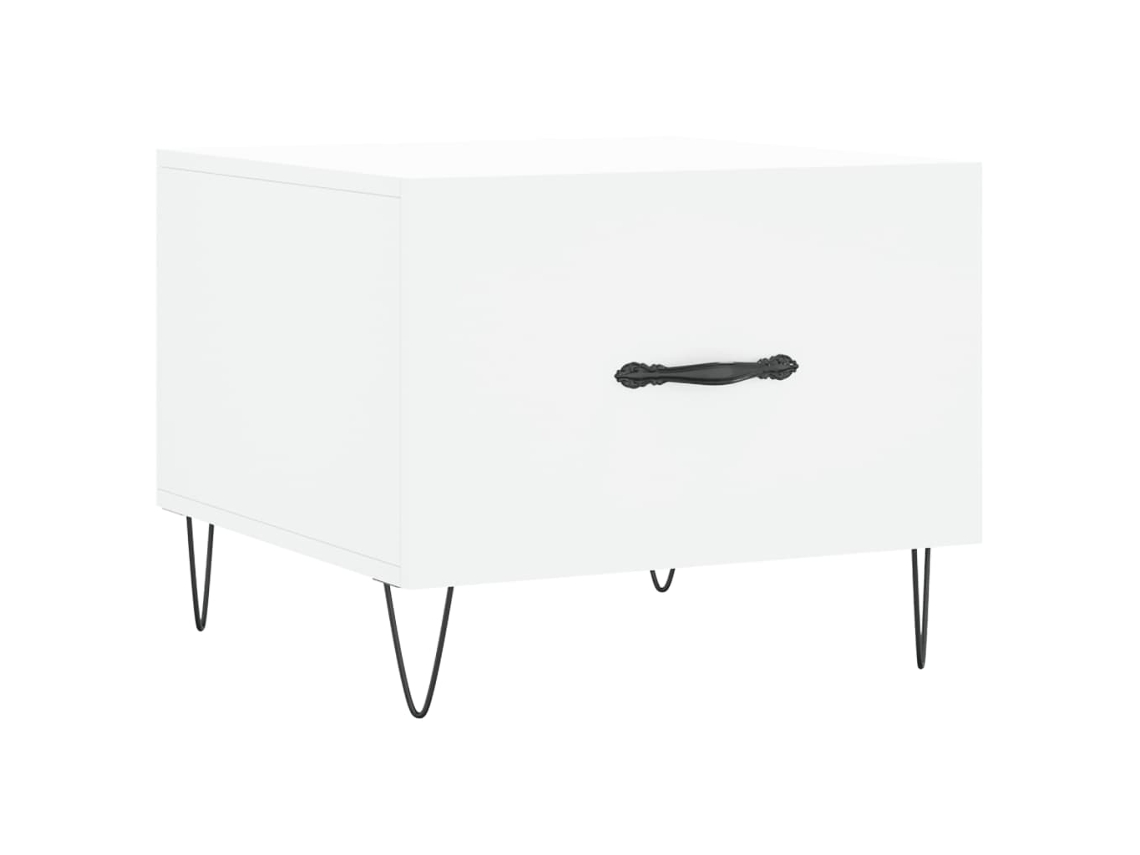 Mesa de Centro Derivados de Madeira Branco MAISON EXCLUSIVE (50x50x40 cm)