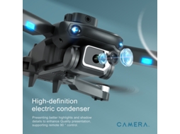 Drone Sem Escova S150 com Câmera Dupla 4K para Evitar Obstáculos em 360 1 Baterias Duração Da Bateria: 18 Min Preto YIZHOOD