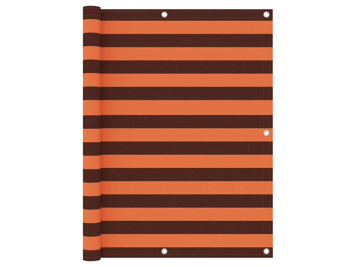 Vidaxl Tela De Varanda 120x400 Cm Tecido Oxford Laranja E Castanho