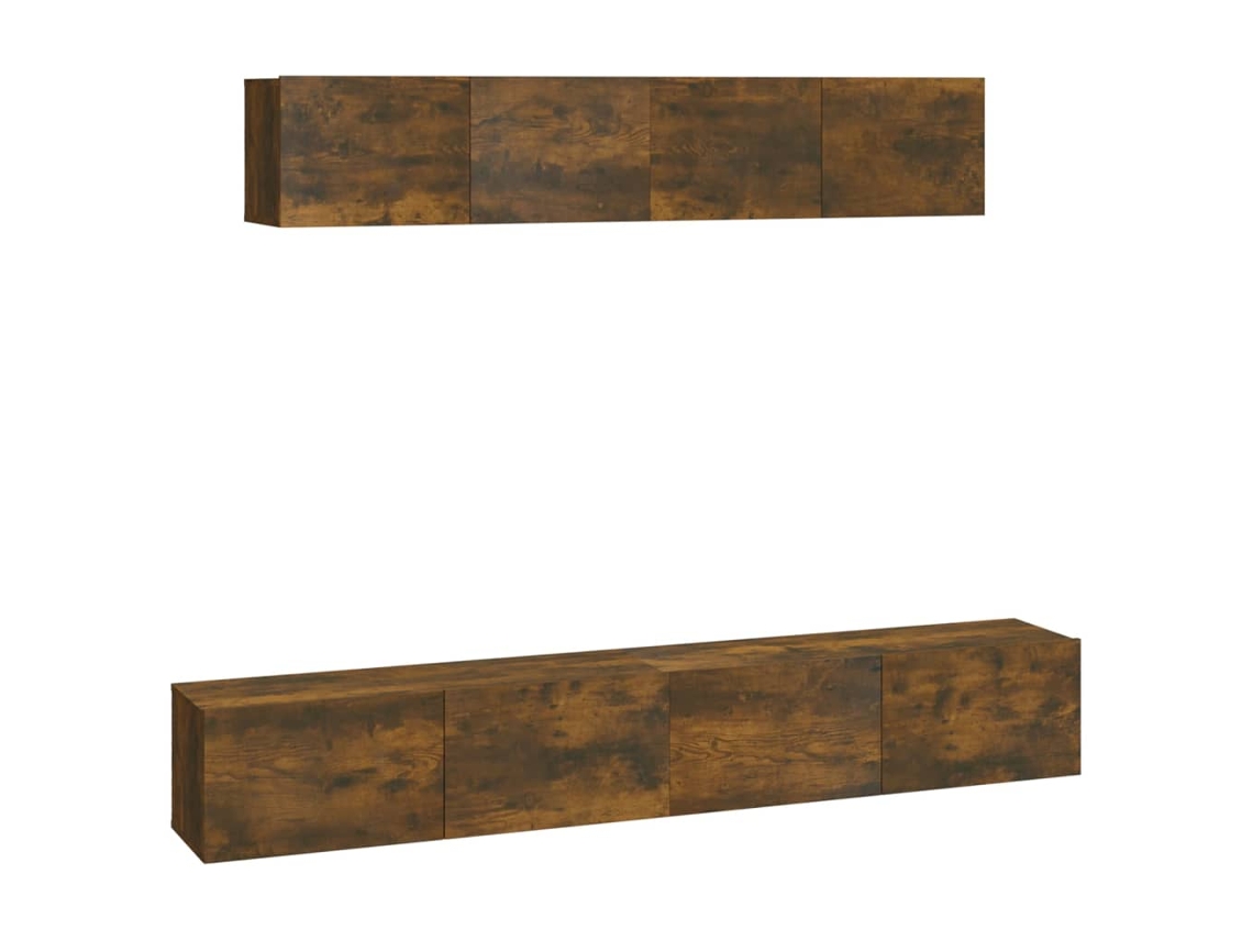 Tv Cabinet Set, Tv Cabinet Sets Vidaxl Marrom Madeira Processada (n/a)