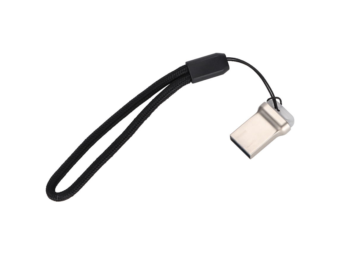 Pen Drive Usb Iluminado De Metal Mini De Alta Velocidade Com Cordão 16g