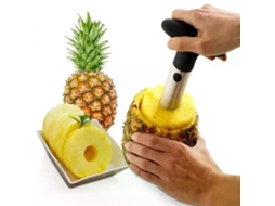 1 Descascador De Abacaxi Em Aço Inoxidável, Cortador De Frutas E Extrator Miolo Abacaxi