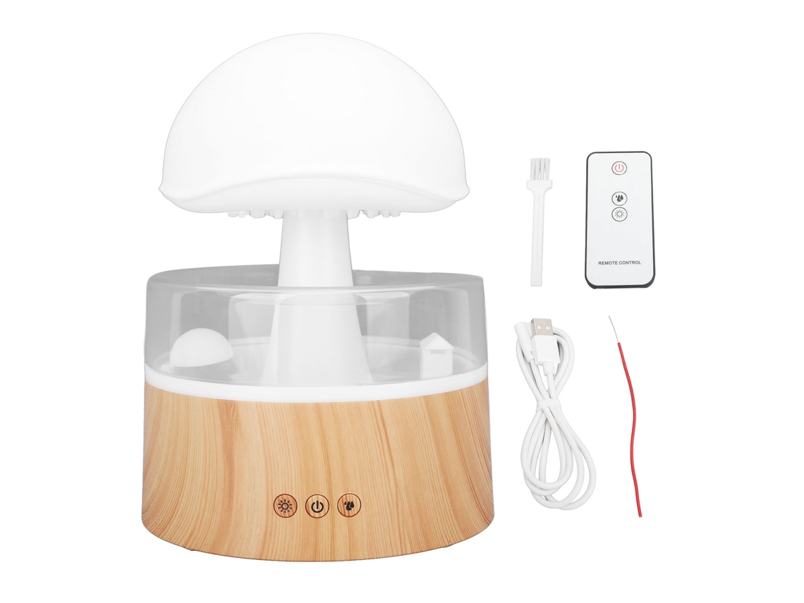 Difusor de Óleos Essenciais Rain Cloud com Luz de 7 Cores, Auto Desligar e Controlo Remoto LAXISCREED
