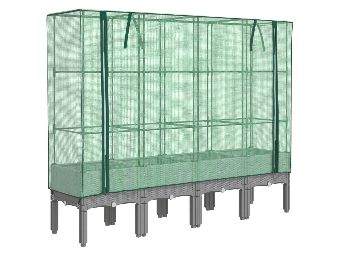 Raised Bed, Raised Beds Vidaxl Cinzeto Polipropileno (160 X 40 X 140 Cm)