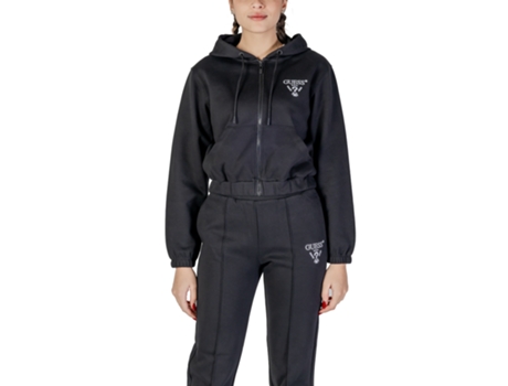 Sweatshirt De Mulher Guess Active Roberta Full Zip Preto (s)