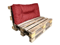 Almofada Para Paletes Conjunto Poliéster Bananair 120x60 Cm Vermelho