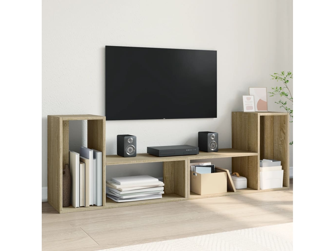 Vidaxl Móveis Tv 2 Pcs 75x30x50 Cm Derivados Madeira Carvalho Sonoma